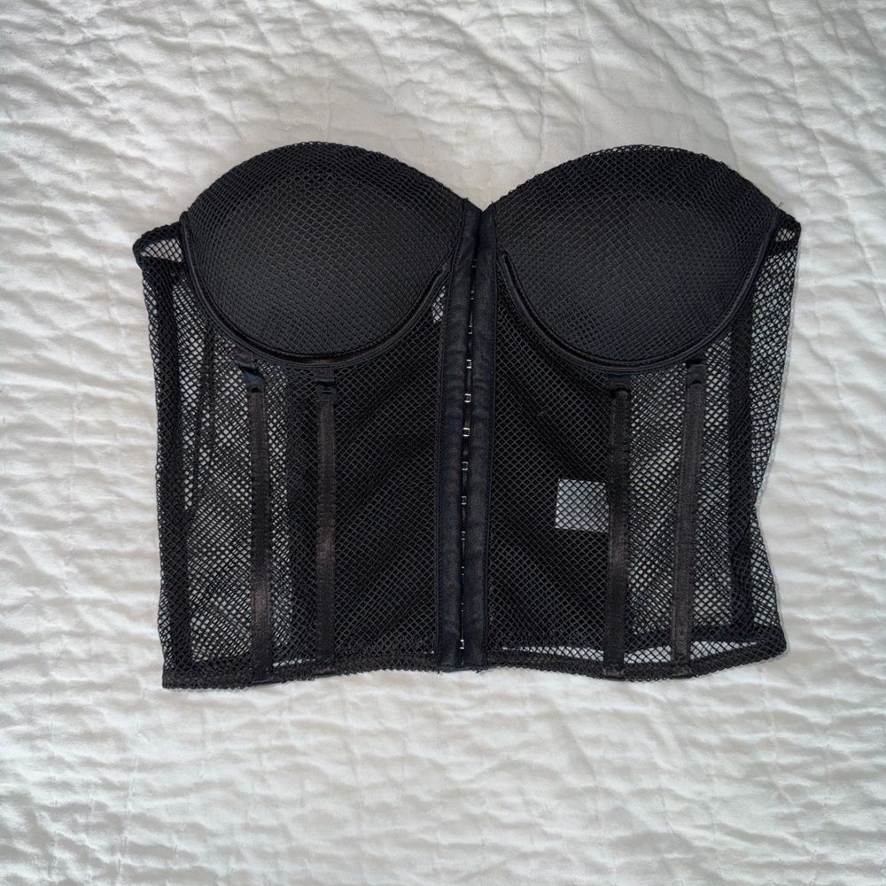 superdown Black Mesh Bustier